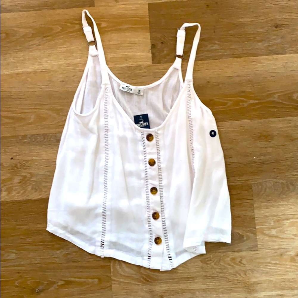 White crop tank top